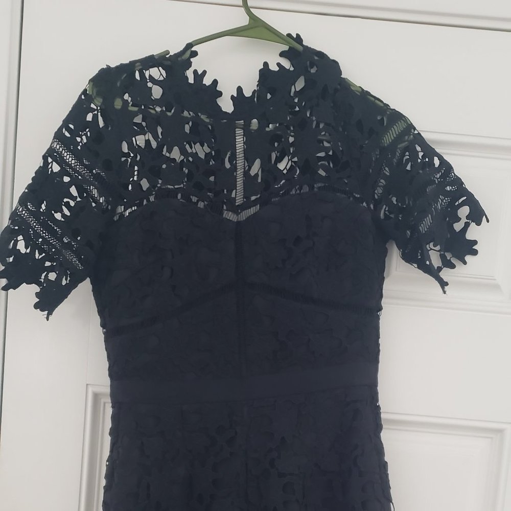 Adelyn Rae Black Lace Romper